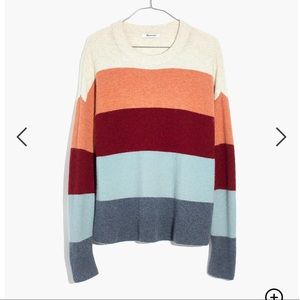 Madewell Crofton Striped Pullover Sweater Sz M